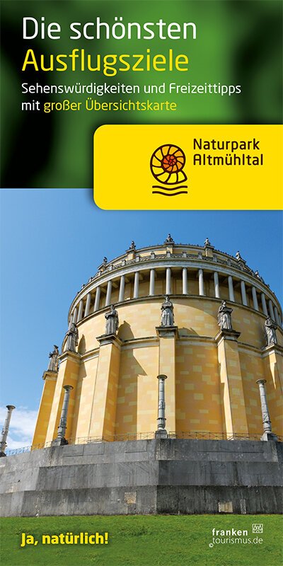 Die Broschüre mit vielen Sehenswürdigkeiten, Freizeittipps und großer Übersichtskarte zeigt zum Titel die Befreiungshalle Kelheim.