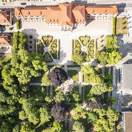 Hofgarten Eichstätt Draufsicht der barocken Anlage
