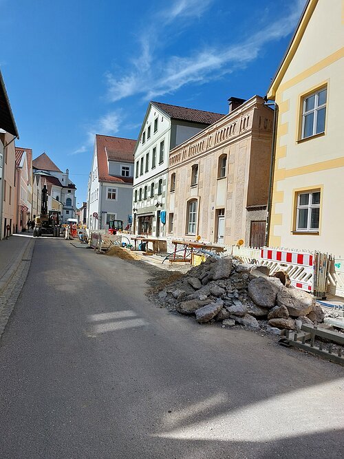 Die Baustelle Ostenstraße Anfang Juni. Nun geht die Baustelle im Laufe des 30. Juni zu Ende, am Mittwoch sind alle Sperrungen aufgehoben.
