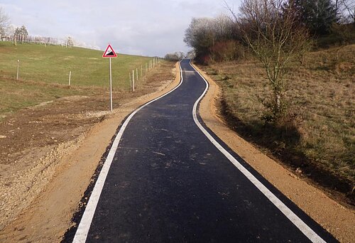 Der Radweg Lüften Buchtal bei seiner Eröffnung im Dezember 2024.